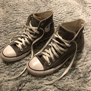 Grey high top converse